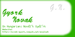 gyork novak business card